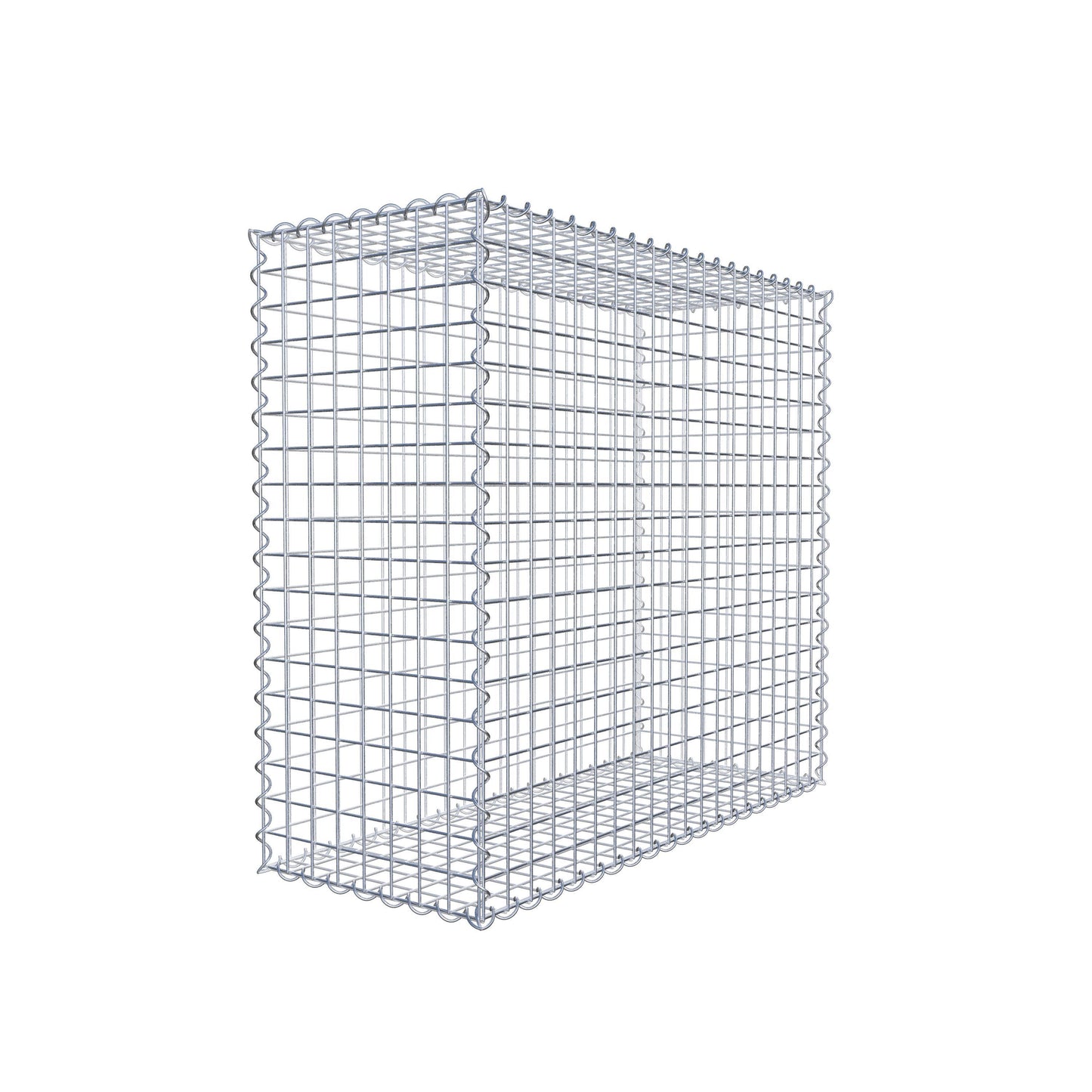 Gavión 100 cm x 90 cm x 40 cm (largo x alto x fondo), malla 5 cm x 5 cm, en espiral