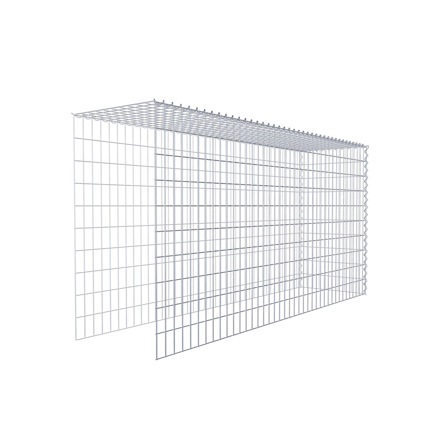 Anbaugabione Typ 4 200 cm x 100 cm x 50 cm (L x H x T), Maschenweite 5 cm x 10 cm, Spirale