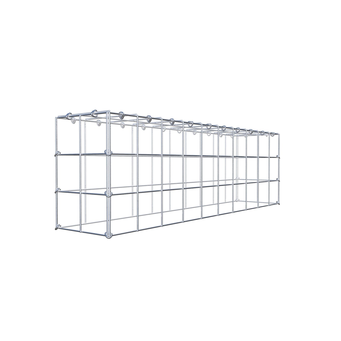 Anbaugabione Typ 3 100 cm x 30 cm x 20 cm (L x H x T), Maschenweite 10 cm x 10 cm, C-Ring