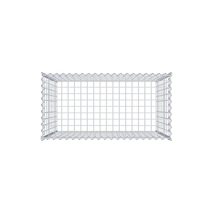 Opvokset gabion type 3 100 cm x 90 cm x 50 cm (L x H x D), maskestørrelse 5 cm x 10 cm, spiral
