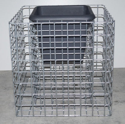 Blumensäule Höhe 42 cm Grundfläche 42 x 42 cm MW 5 x 5 cm, feuerverzinkt inkl. Topf