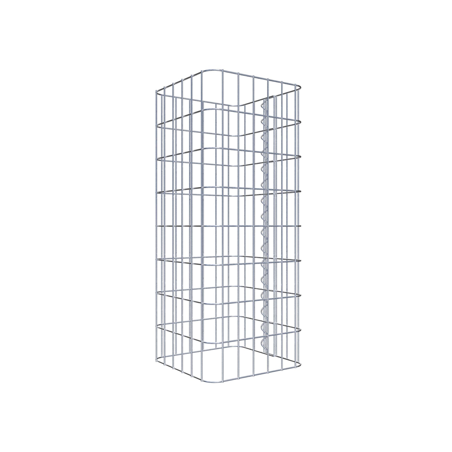 Schanskorfzuil, hoekig 32 cm x 32 cm, 80 cm hoog, MW 5 cm x 10 cm