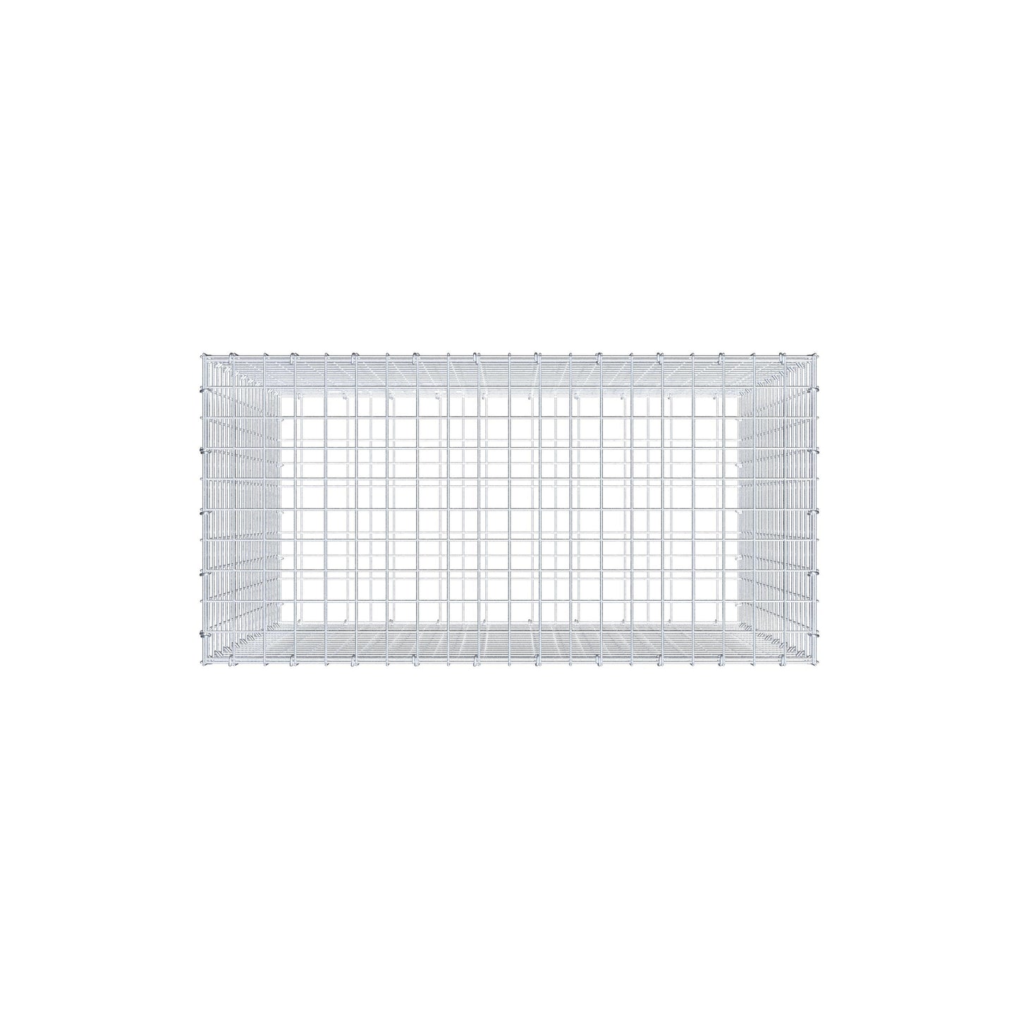 Gavión 100 cm x 100 cm x 50 cm (L x A x P), luz de malla 5 cm x 5 cm, anillo en C