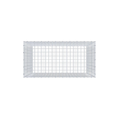 Gavión 100 cm x 100 cm x 50 cm (L x A x P), luz de malla 5 cm x 5 cm, anillo en C