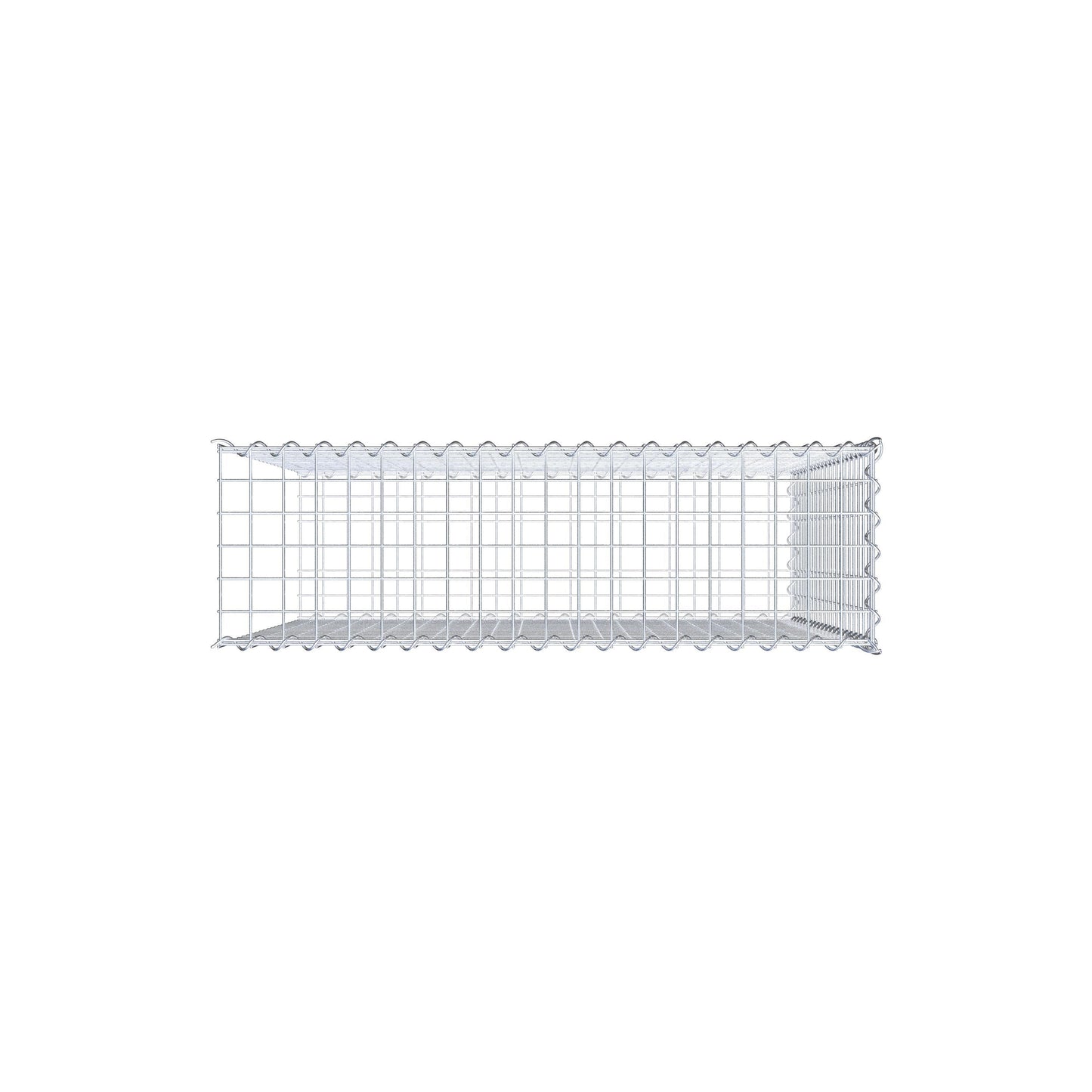 Grown-on gabion type 2 100 cm x 100 cm x 30 cm (L x H x D), mesh size 5 cm x 5 cm, spiral