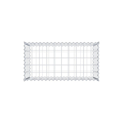 Juego de 2 gaviones de 100 cm x 50 cm x 50 cm (largo x alto x fondo), malla de 10 x 10 cm, en espiral