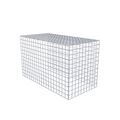 Fästbar gabion typ 4 100 cm x 60 cm x 50 cm (L x H x D), maskstorlek 5 cm x 5 cm, C-ring