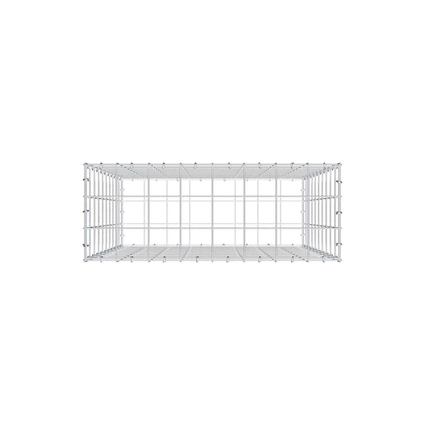 Gabion 100 cm x 80 cm x 30 cm (L x H x D), maskstorlek 10 cm x 10 cm, C-ring