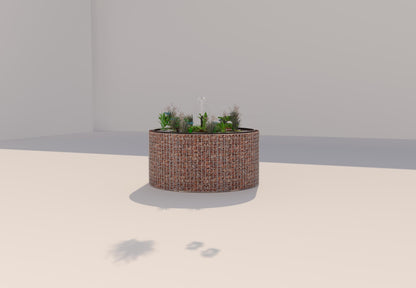 Gabion raised pond round, outer diameter 172 cm, height 80 cm, mesh size 5 x 5 cm, wall thickness 15 cm