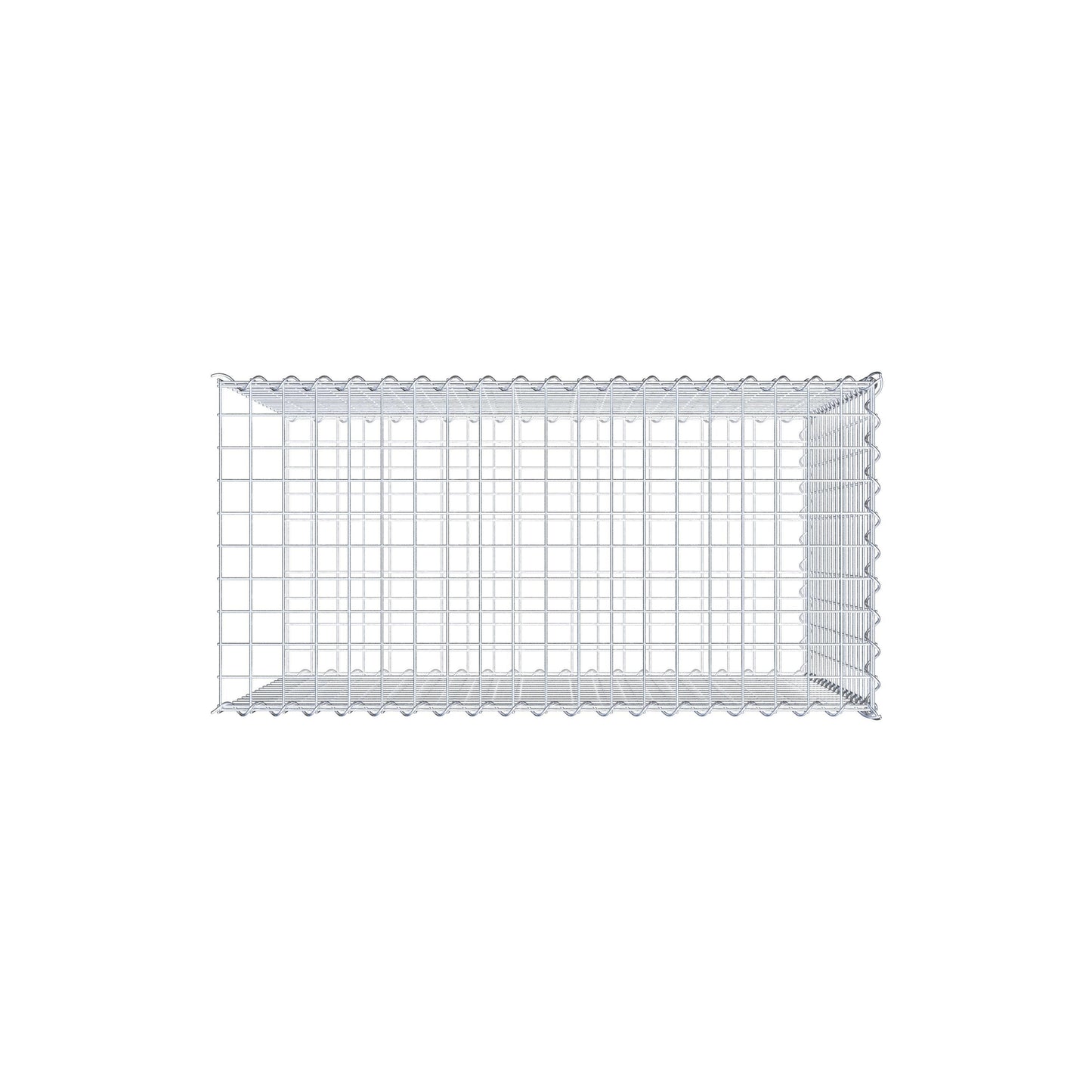 Anbaugabione Typ 2 100 cm x 80 cm x 50 cm (L x H x T), Maschenweite 5 cm x 5 cm, Spirale