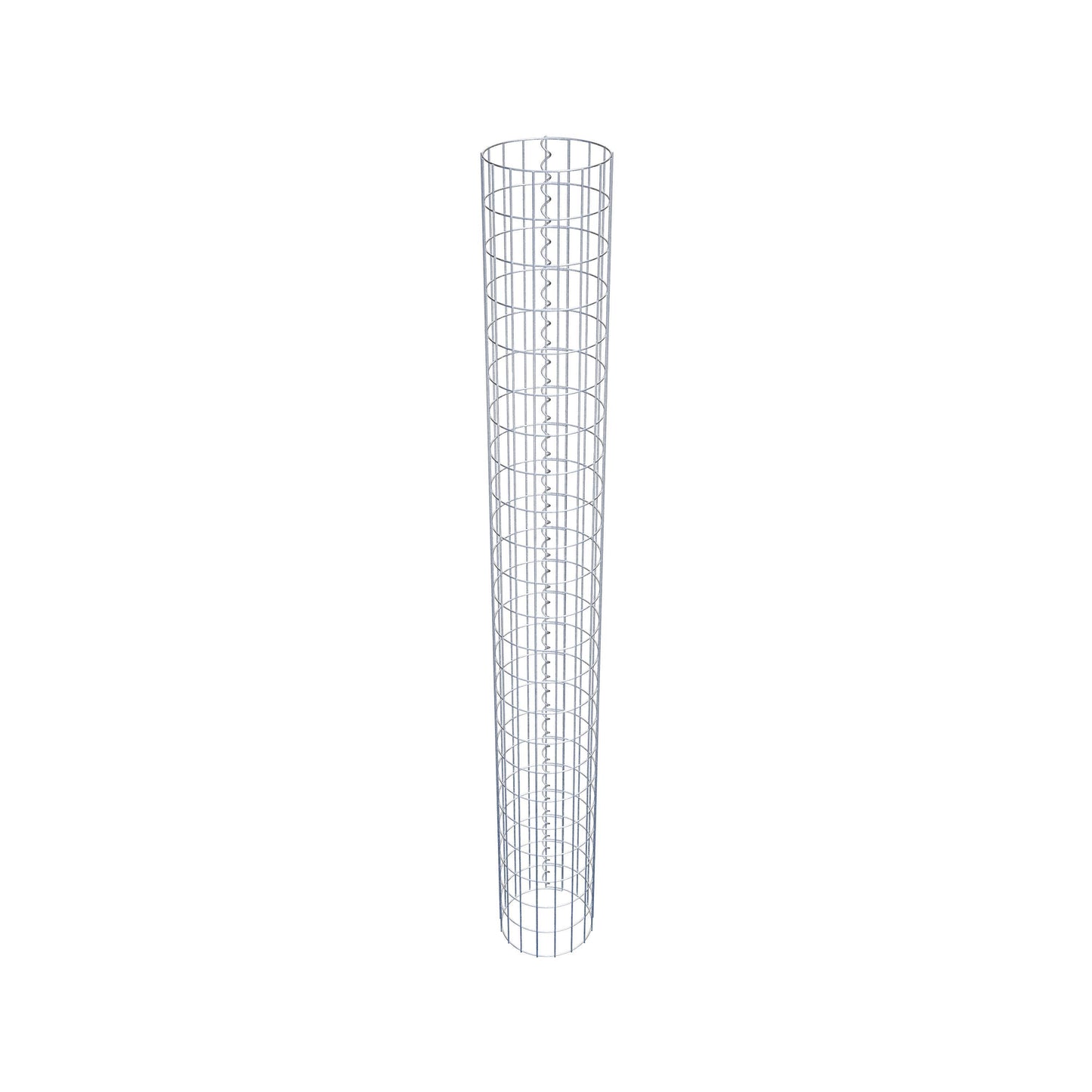 Columna de gaviones redonda 27 cm de diámetro, 230 cm de altura, malla 5 cm x 10 cm