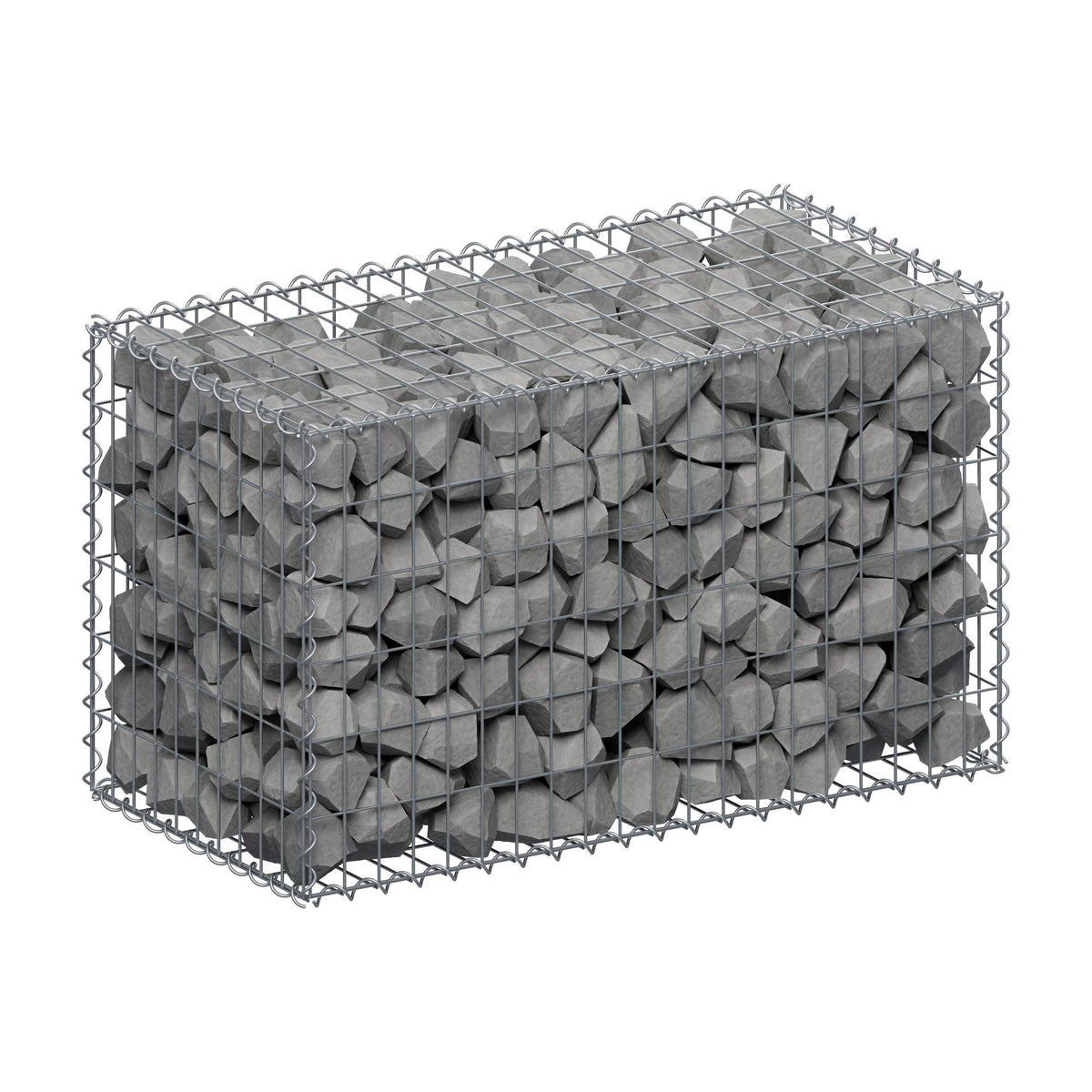 Gabion 100 cm x 60 cm x 50 cm (L x H x P), mailles 5 cm x 10 cm, spirale