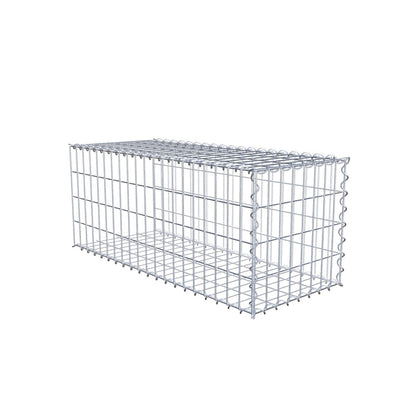 Gavión complementario tipo 2 100 cm x 40 cm x 40 cm (L x A x P), malla 5 cm x 10 cm, espiral