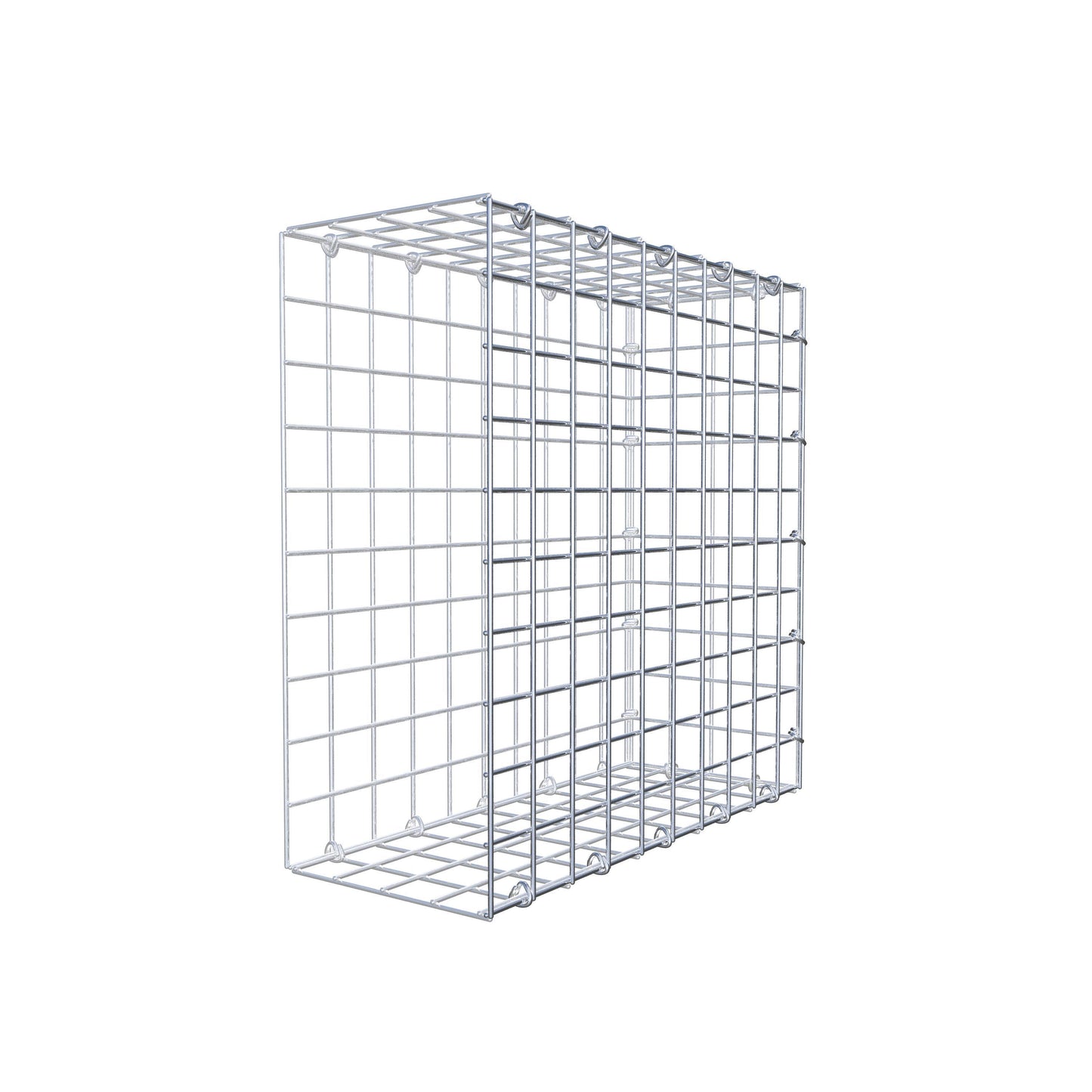 Gavión complementario de tipo 2 50 cm x 50 cm x 20 cm (largo x alto x fondo), malla 5 cm x 5 cm, anillo en C