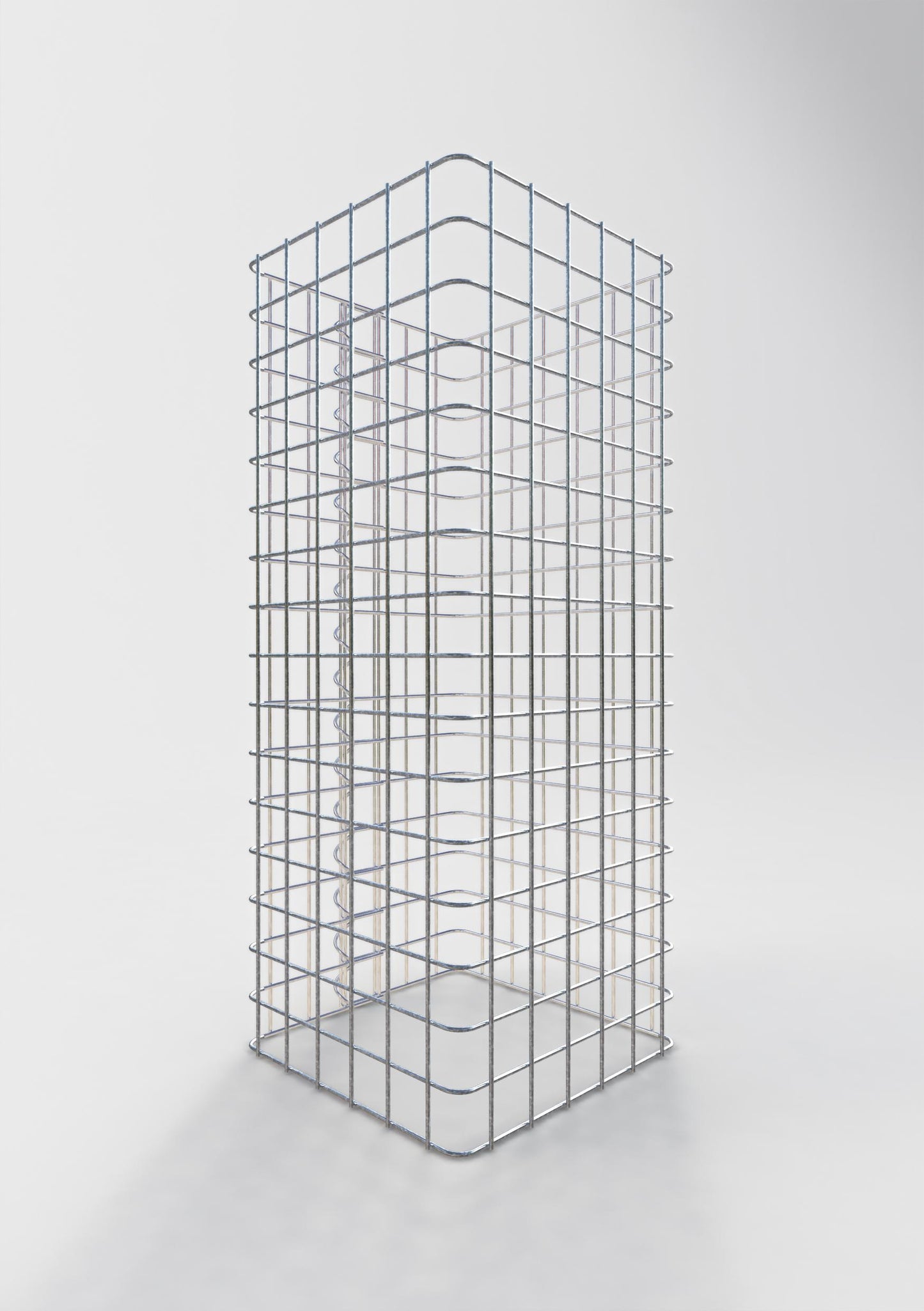Schanskorfzuil, hoekig 32 cm x 32 cm, 80 cm hoog, MW 5 cm x 5 cm