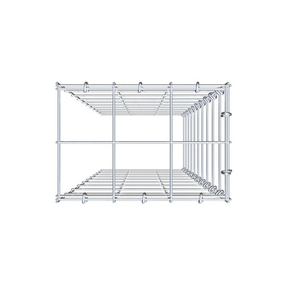 Gavión adicional tipo 4 100 cm x 30 cm x 20 cm (L x A x P), malla 10 cm x 10 cm, anillo en C