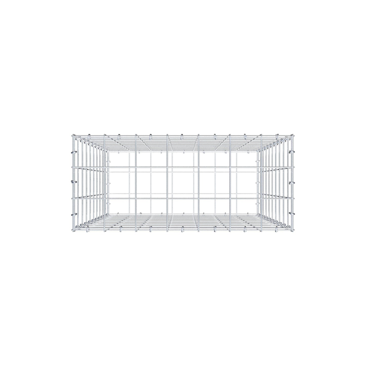 Gabião 100 cm x 70 cm x 30 cm (C x A x P), malhagem 10 cm x 10 cm, anel C