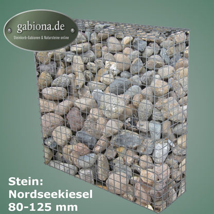 Thermisch verzinkte schanskorf 102 cm x 102 cm x 32 cm, maaswijdte 5 cm x 5 cm, volledig gelast