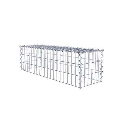 Aangegroeide schanskorf type 3 100 cm x 30 cm x 30 cm (L x H x D), maaswijdte 5 cm x 10 cm, spiraal