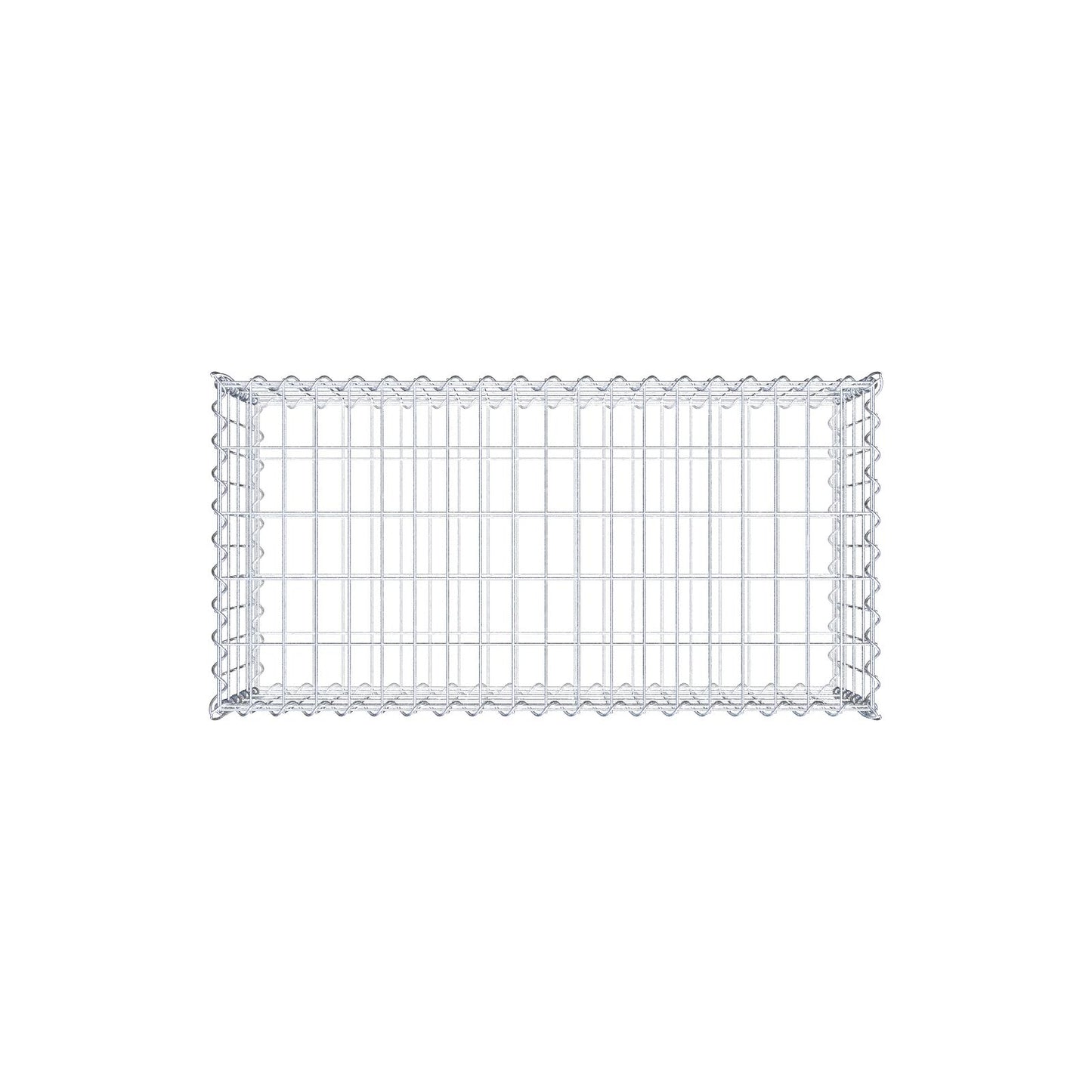 Schanskorf 100 cm x 40 cm x 50 cm (L x H x D), maaswijdte 5 cm x 10 cm, spiraalvormig