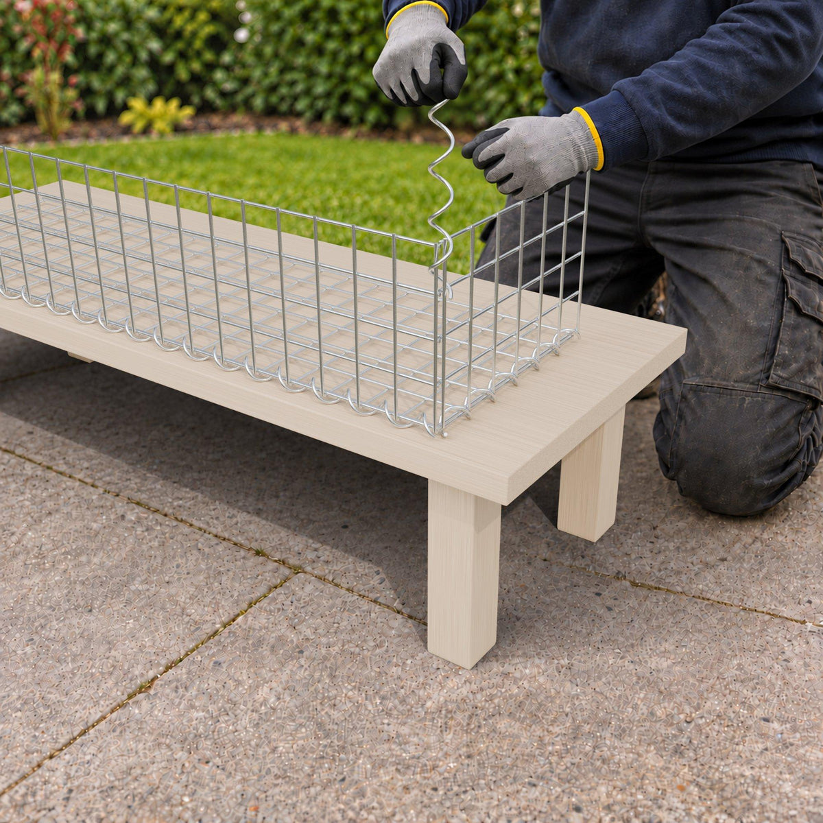 Gabion 100 cm x 20 cm x 30 cm (L x H x D), mesh size 5 cm x 5 cm, spiral