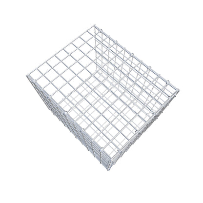 Monteret gabion type 2 50 cm x 40 cm x 40 cm (L x H x D), maskestørrelse 5 cm x 5 cm, C-ring