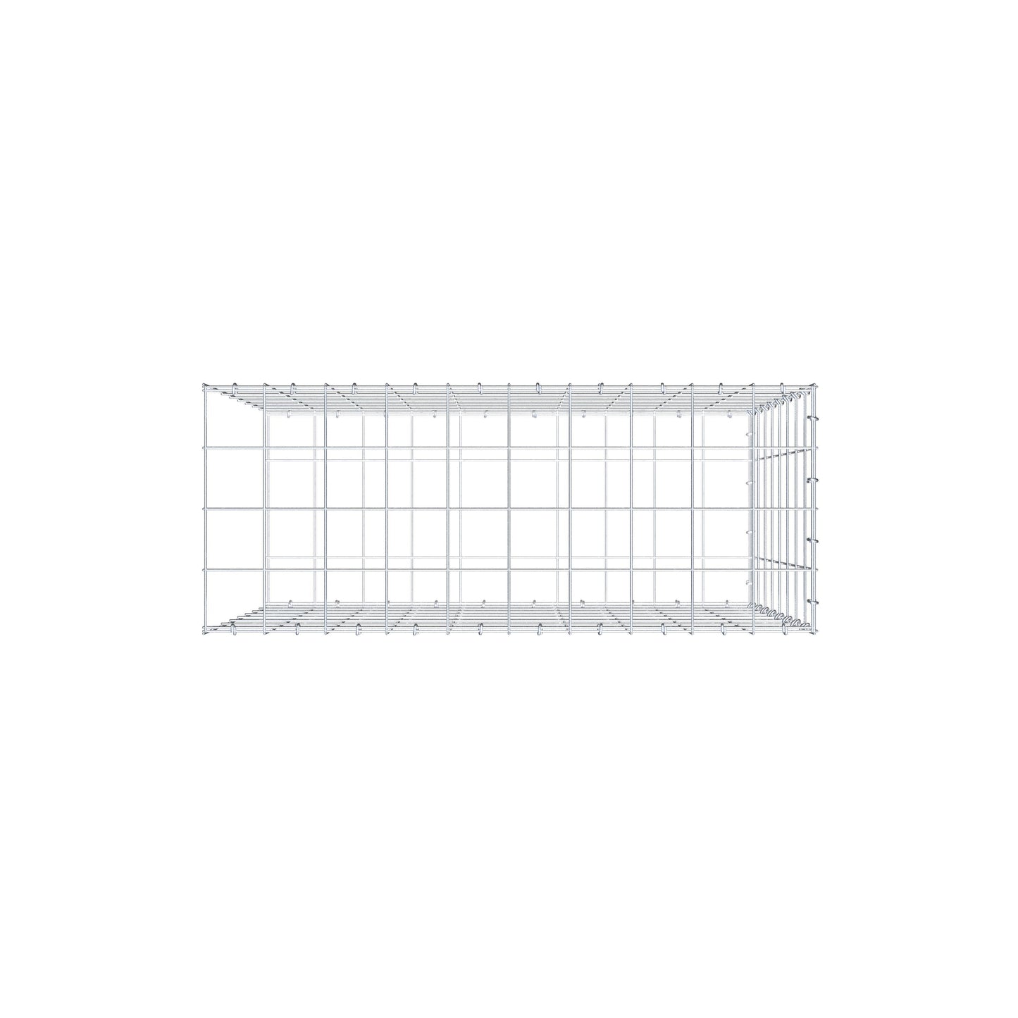 Gabbione aggiuntivo di tipo 2 100 cm x 80 cm x 40 cm (L x H x P), maglia 10 cm x 10 cm, anello a C