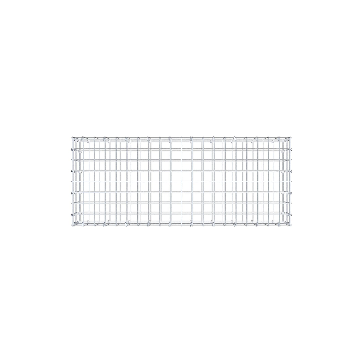 Gabbione 100 cm x 20 cm x 40 cm (L x H x P), maglia 5 cm x 10 cm, anello a C
