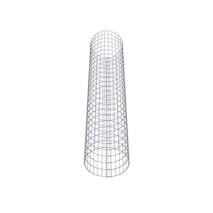 Columna de gaviones redonda 47 cm de diámetro, 230 cm de altura, malla 5 cm x 10 cm