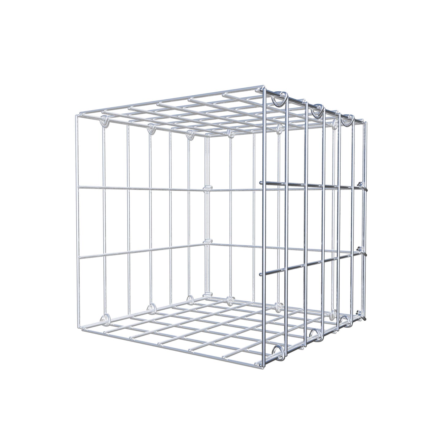 Gavión complementario tipo 2 30 cm x 30 cm x 30 cm, malla 5 cm x 10 cm, anillo en C