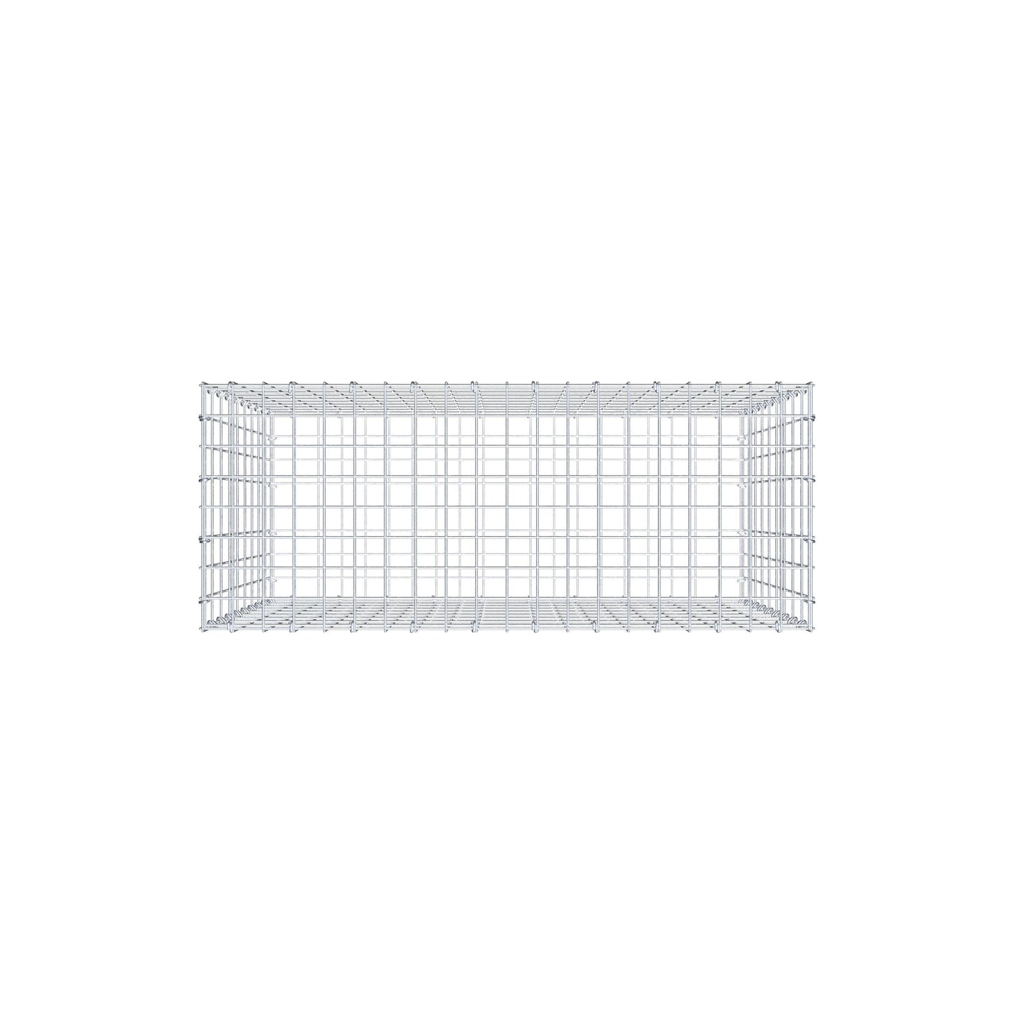 Gabion 100 cm x 90 cm x 40 cm (L x H x D), maskestørrelse 5 cm x 10 cm, C-ring