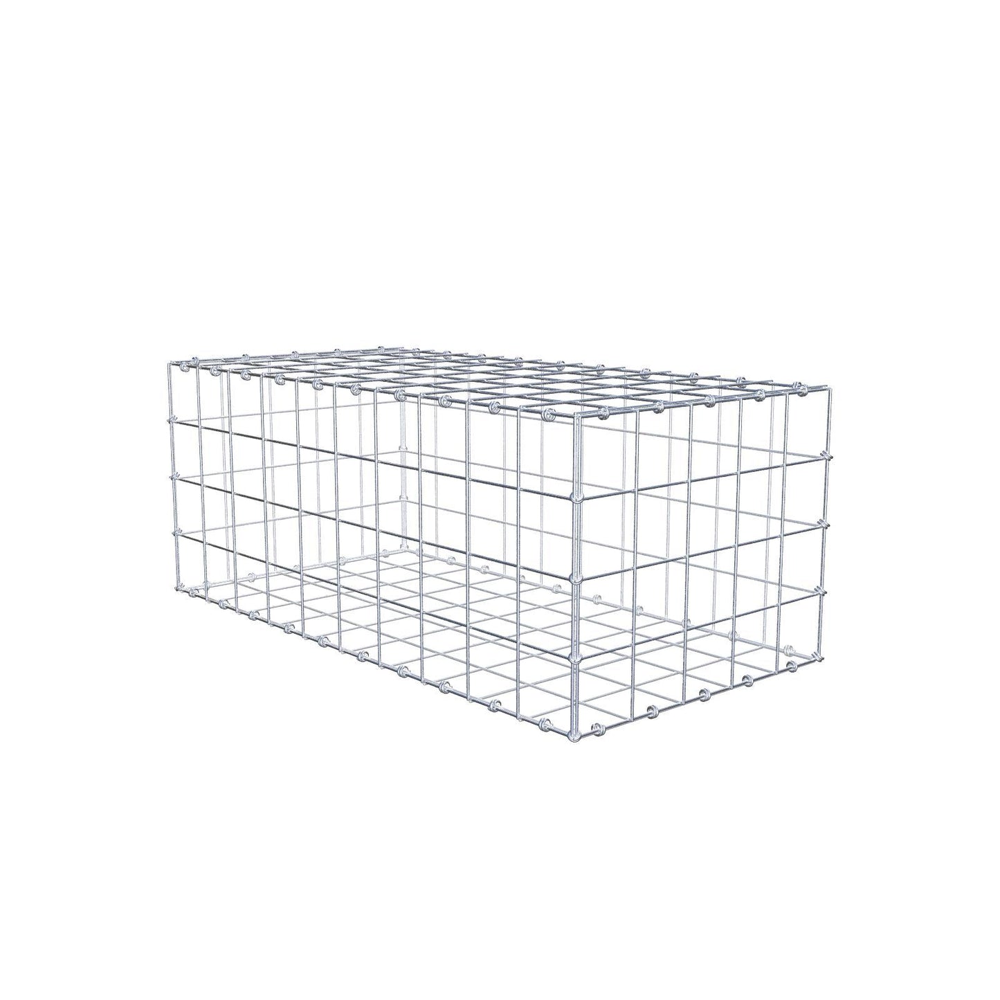 Gabbione 100 cm x 40 cm x 50 cm (L x H x P), maglia 10 x 10 cm, anello a spirale