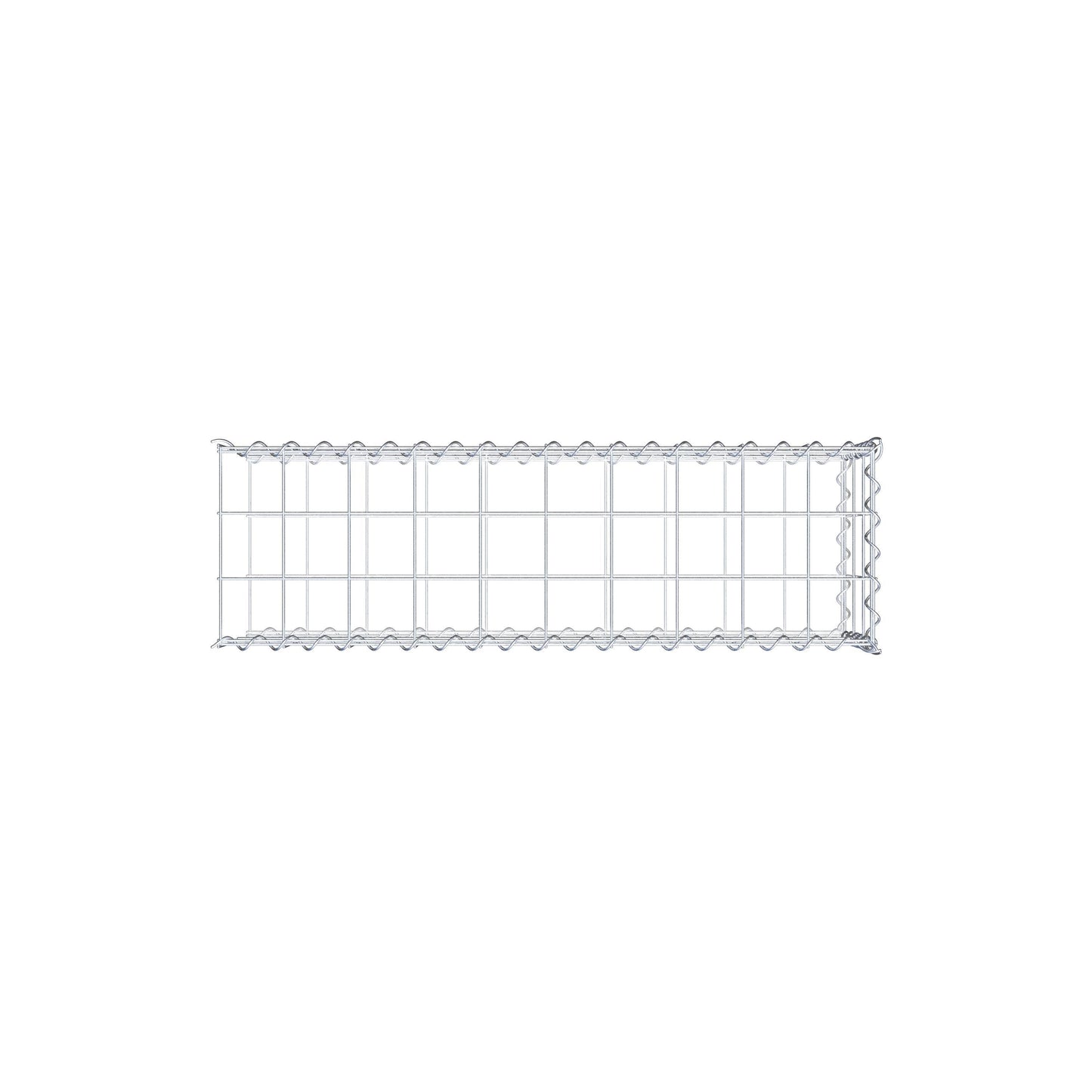 Gabion rapporté type 2 100 cm x 30 cm x 30 cm (L x H x P), mailles 10 cm x 10 cm, spirale