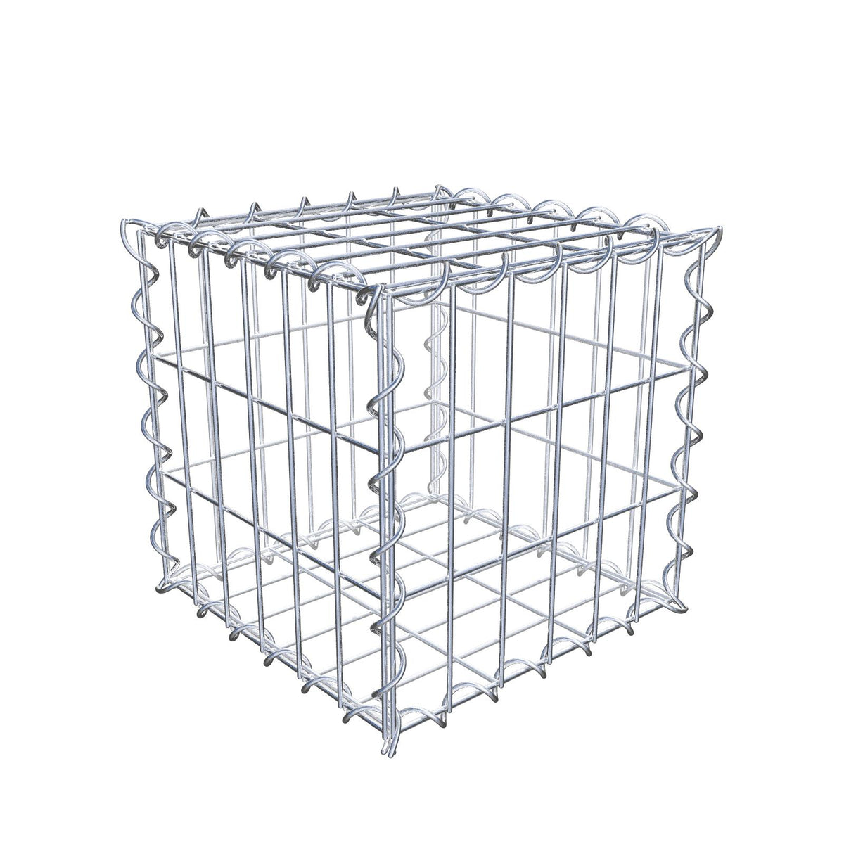 Gabbione 30 cm x 30 cm x 30 cm (L x H x P), maglia 5 cm x 10 cm, spirale