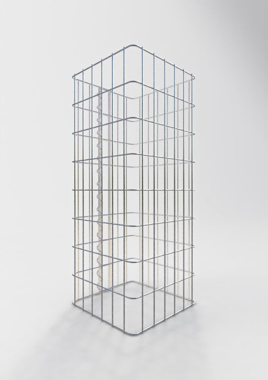 Columna de gaviones, angular 32 cm x 32 cm, 80 cm de altura, MW 5 cm x 10 cm