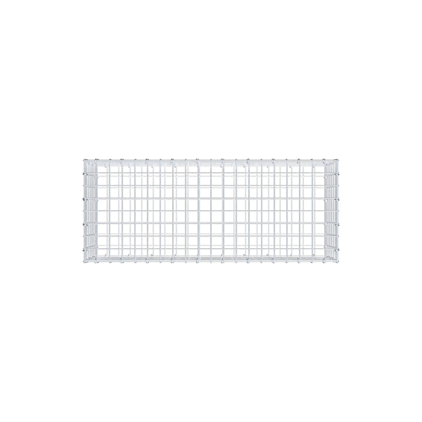 Gavión 100 cm x 30 cm x 40 cm (L x A x P), malla 5 cm x 5 cm, anillo en C