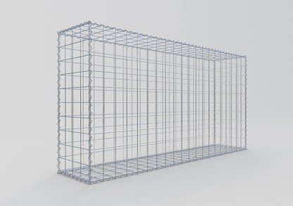 Gavión 200 cm x 100 cm x 40 cm (largo x alto x fondo), malla 10 cm x 10 cm, en espiral