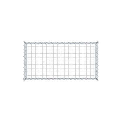 Opvokset gabion type 3 100 cm x 20 cm x 50 cm (L x H x D), maskestørrelse 5 cm x 5 cm, spiral