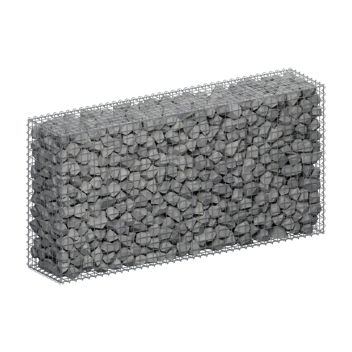 Gabion 200 cm x 100 cm x 40 cm (L x H x D), maskstorlek 5 cm x 5 cm, spiral