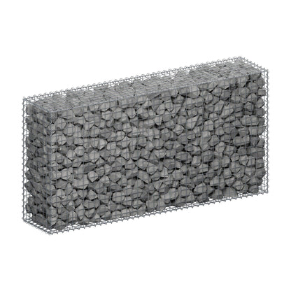 Gabion 200 cm x 100 cm x 40 cm (L x H x D), maskstorlek 5 cm x 5 cm, spiral
