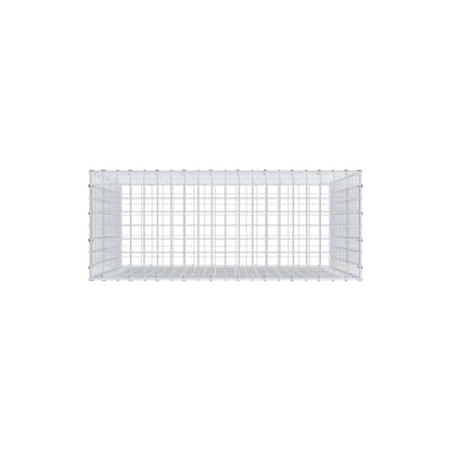 Gabion 100 cm x 90 cm x 40 cm (L x H x D), maskestørrelse 5 cm x 5 cm, C-ring