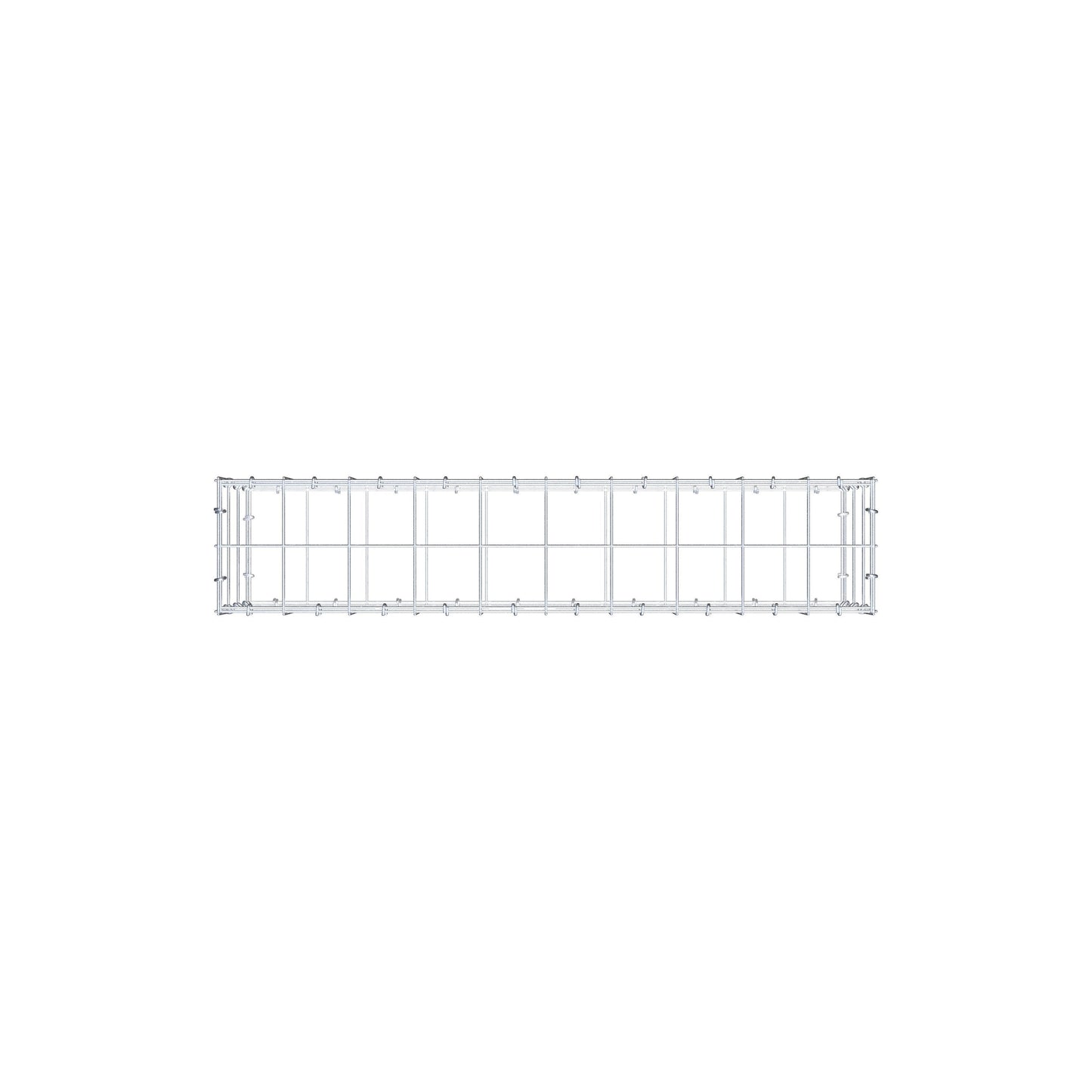 Gabione 100 cm x 30 cm x 20 cm (L x H x T), Maschenweite 10 cm x 10 cm, C-Ring