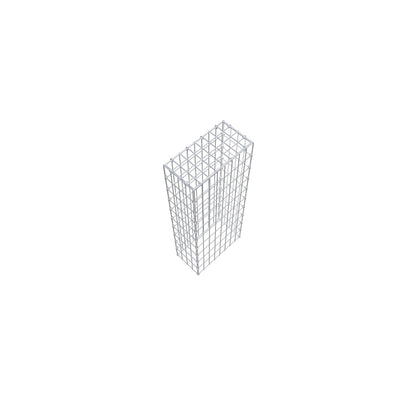 Gavión complementario de tipo 3 100 cm x 20 cm x 40 cm (largo x alto x fondo), malla 5 cm x 10 cm, anillo en C