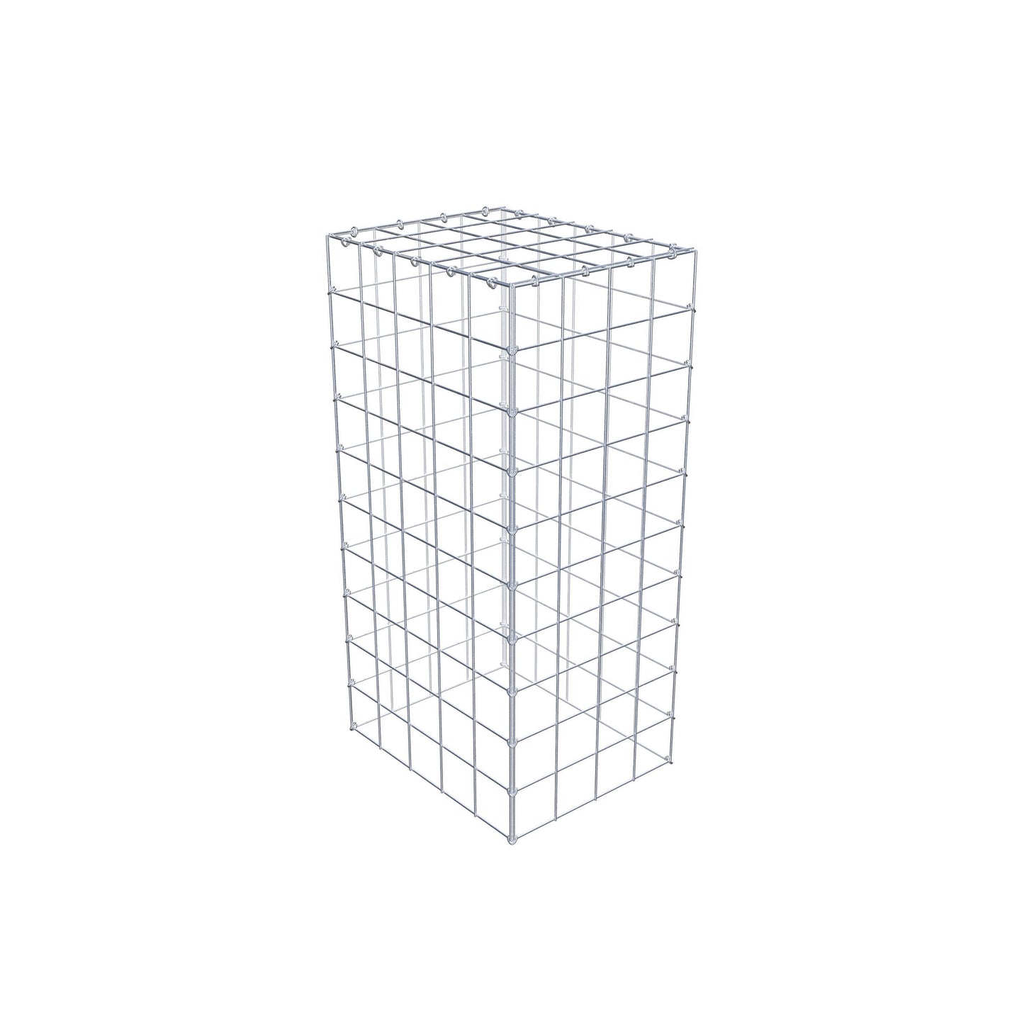 Monteret gabion type 3 100 cm x 50 cm x 40 cm (L x H x D), maskestørrelse 10 cm x 10 cm, C-ring