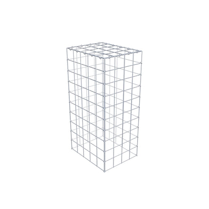 Monteret gabion type 3 100 cm x 50 cm x 40 cm (L x H x D), maskestørrelse 10 cm x 10 cm, C-ring