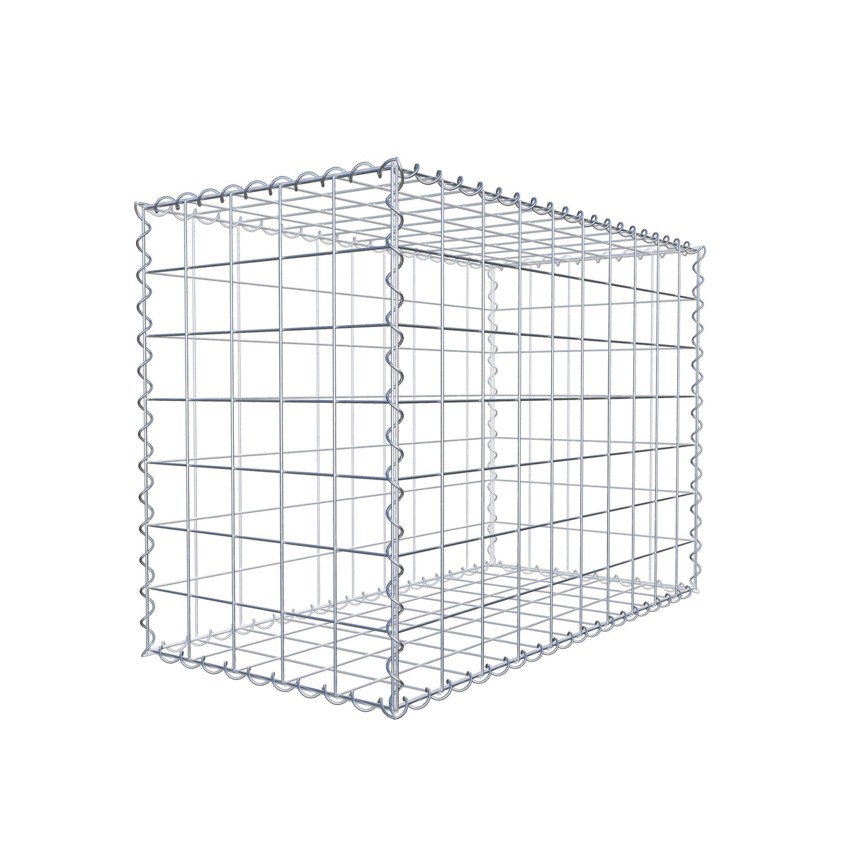 Gabion 100 cm x 70 cm x 50 cm (L x H x D), mesh size 10 cm x 10 cm, spiral