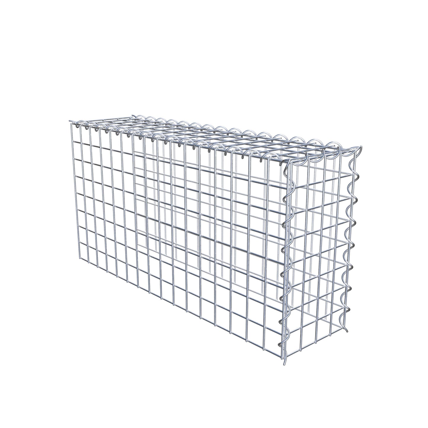 Gabião tipo 4 80 cm x 40 cm x 20 cm (C x A x P), malhagem 5 cm x 5 cm, espiral