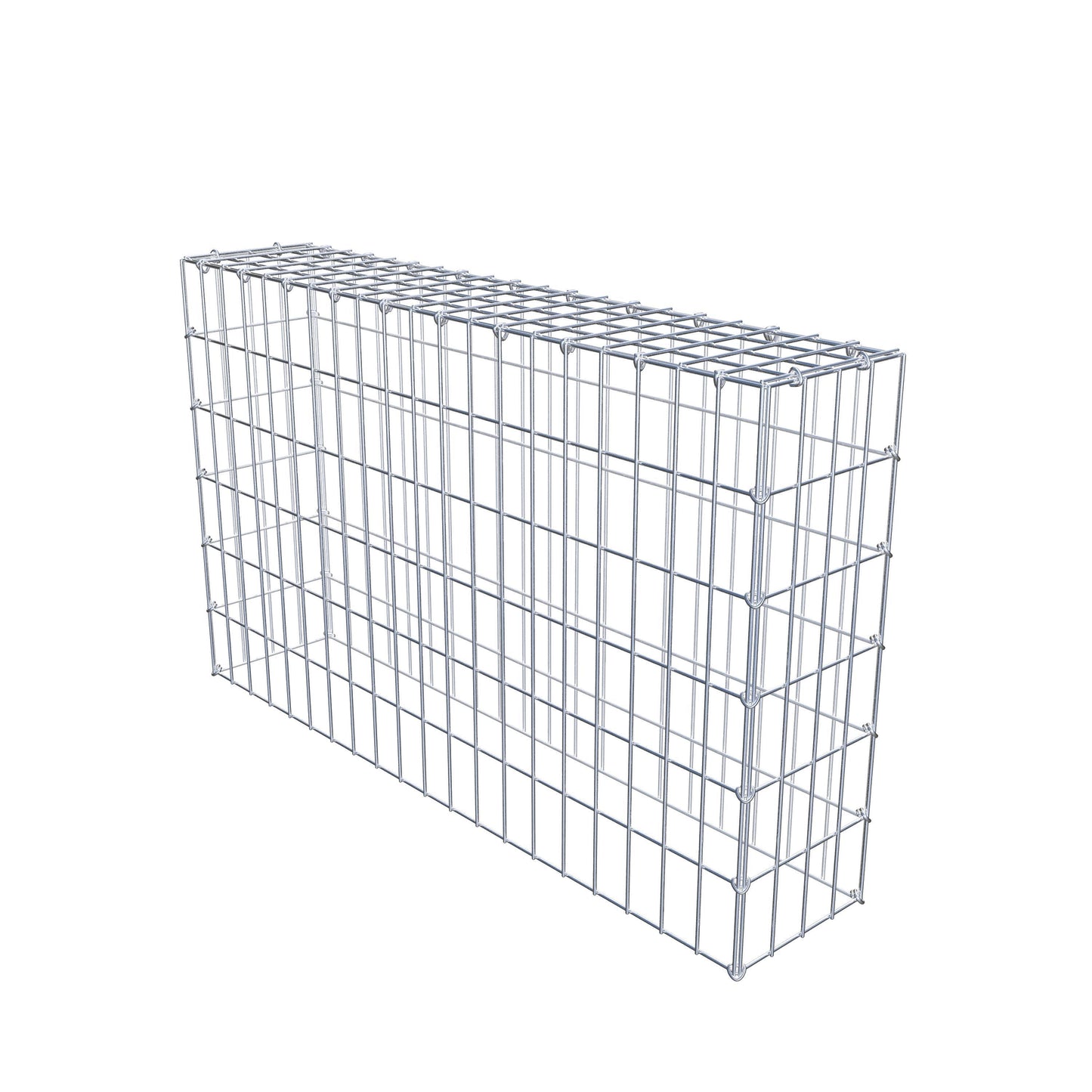Gavión complementario de tipo 3 100 cm x 60 cm x 20 cm (largo x alto x fondo), malla 5 cm x 10 cm, anillo en C