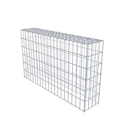 Gavión complementario de tipo 3 100 cm x 60 cm x 20 cm (largo x alto x fondo), malla 5 cm x 10 cm, anillo en C