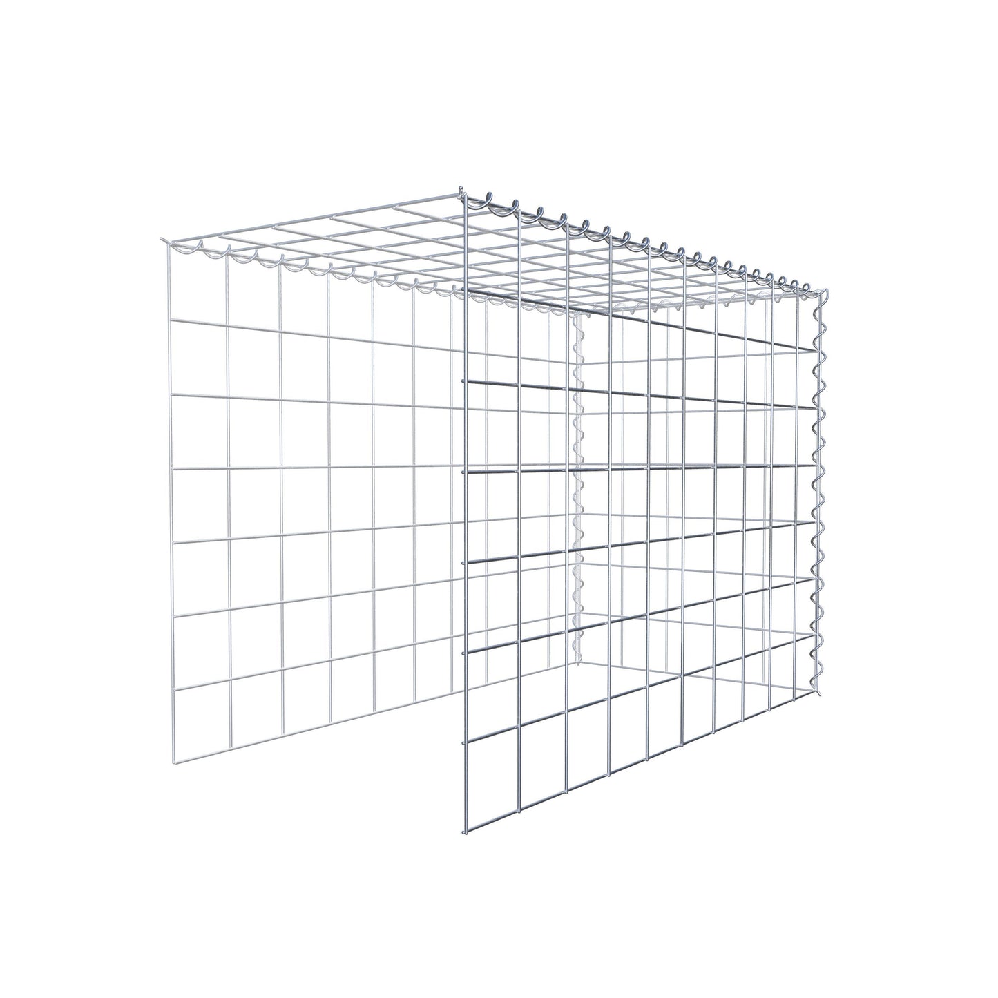 Gavión complementario tipo 4 100 cm x 70 cm x 50 cm (L x A x P), malla 10 cm x 10 cm, espiral